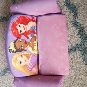 Disney Princess Foam Flip Open  Kids Marshmallow Sofa Couch GUC
